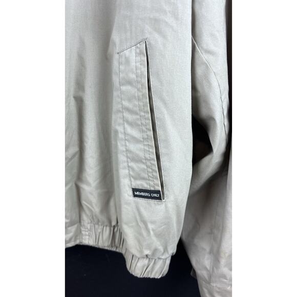 Members Only Men’s Mariner Jacket Windbreaker Full Zip Snap Size XL Long Beige - Picture 2 of 12